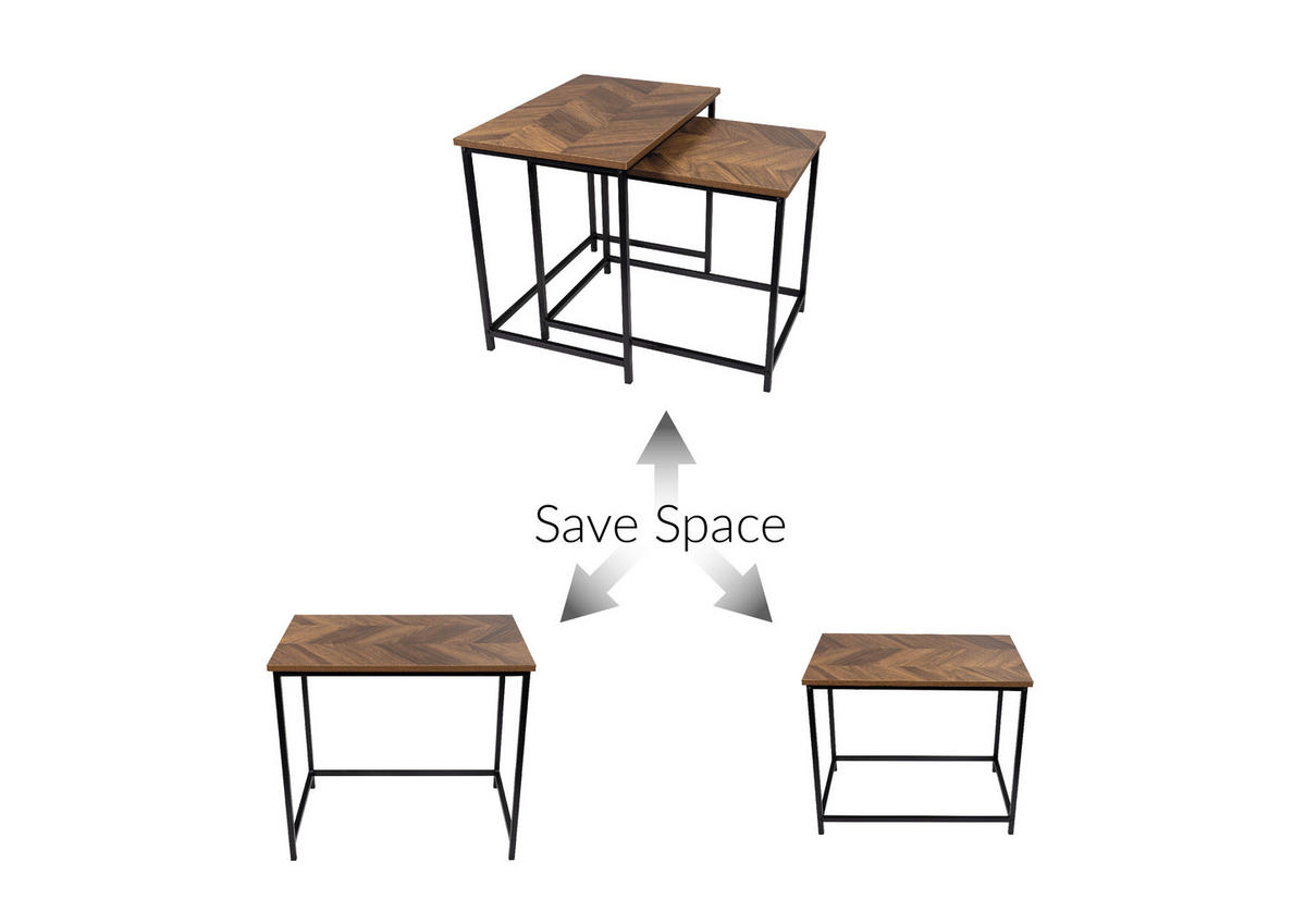 SET KLUB STOLIĆA smeđa, višebojno, crna, bukva kolonijalno smeđa, boje eukaliptusa, bež-smeđa  metal, drvni materijal  - višebojno/smeđa, Design, drvni materijal/metal (60/40/50-54,5cm) - MID.YOU