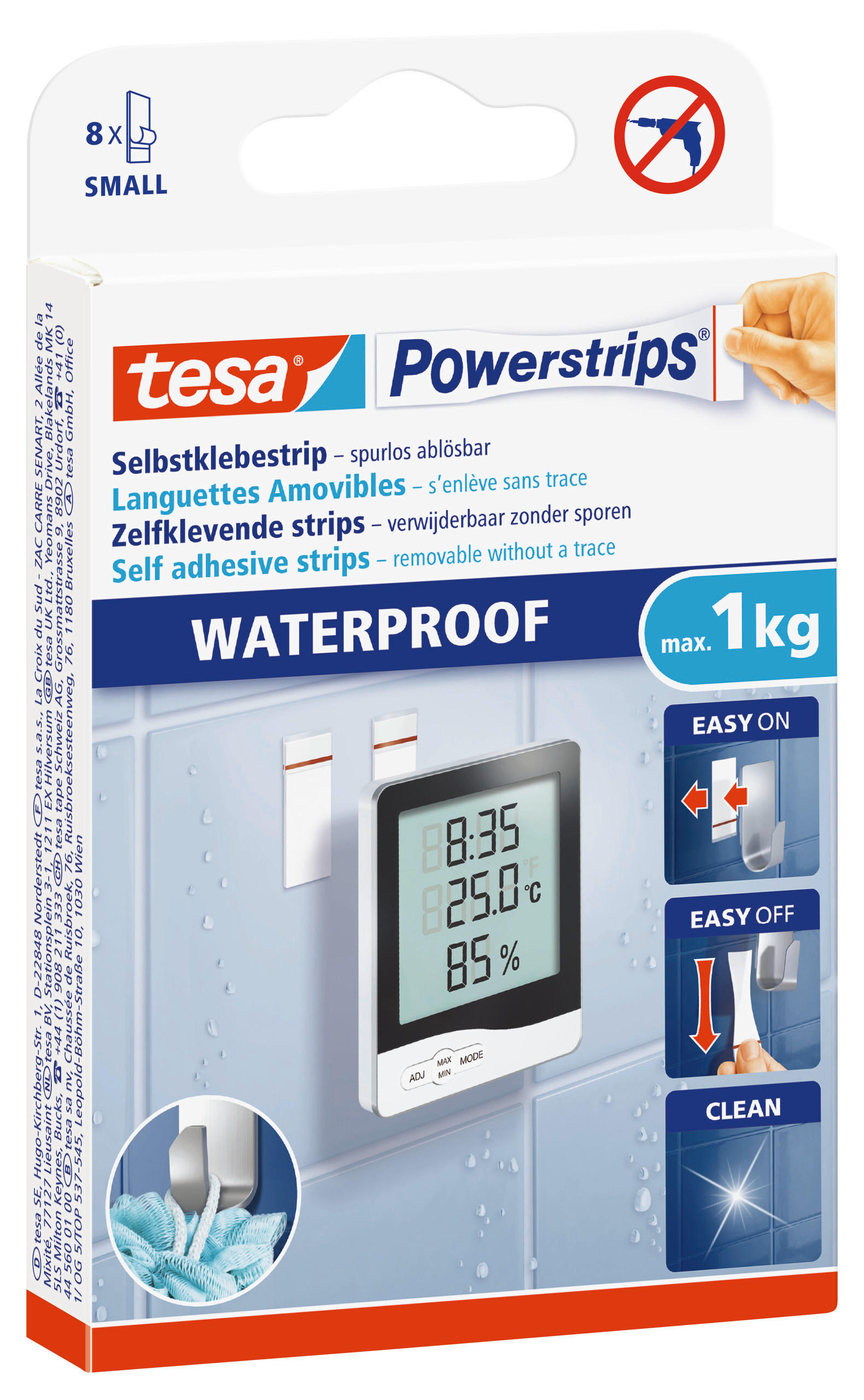 MONTAGEKLEBER POWERSTRIPS  - Basics, Kunststoff (1,4/34cm) - Tesa