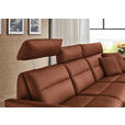 ECKSOFA in Echtleder Cognac  300/157 cm  - Cognac/Schwarz, Design, Leder/Metall (300/157cm) - Dieter Knoll