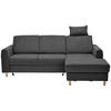 ECKSOFA Anthrazit Flachgewebe  - Anthrazit/Buchefarben, KONVENTIONELL, Holz/Textil (241/166cm) - Carryhome