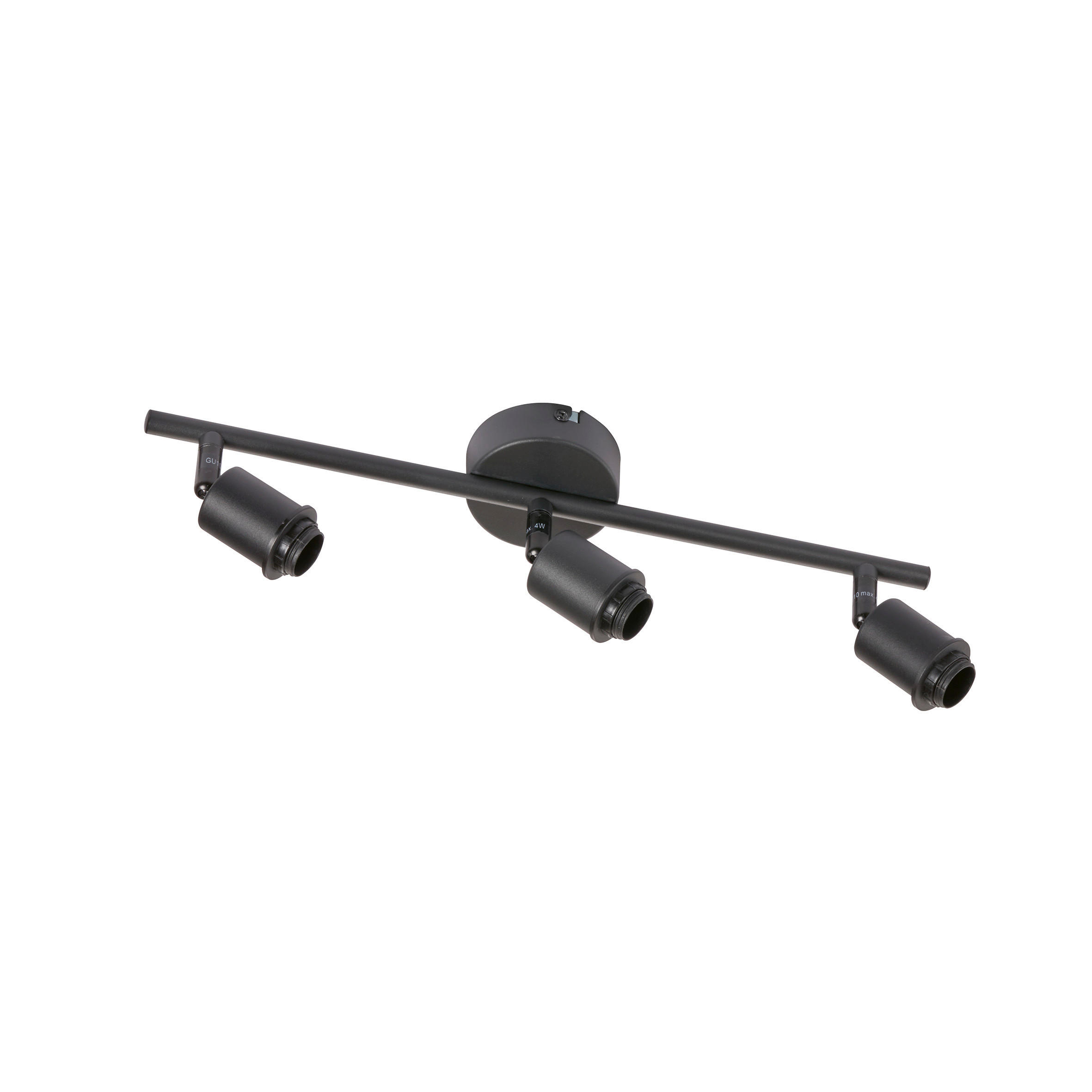 DECKENLEUCHTE     - Schwarz, Basics, Metall (42/8/5cm) - Fischer & Honsel