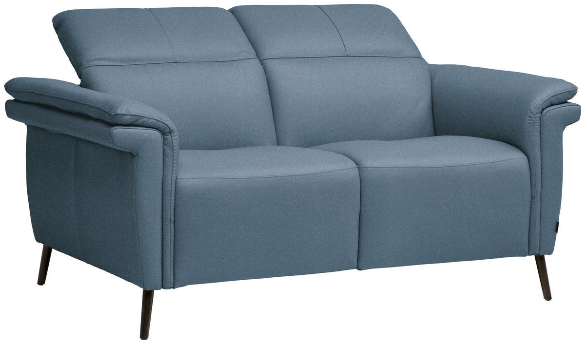 2-SED,  temno modra tekstil  - črna/temno modra, Design, kovina/tekstil (162/79/104cm) - Emilio Belluti
