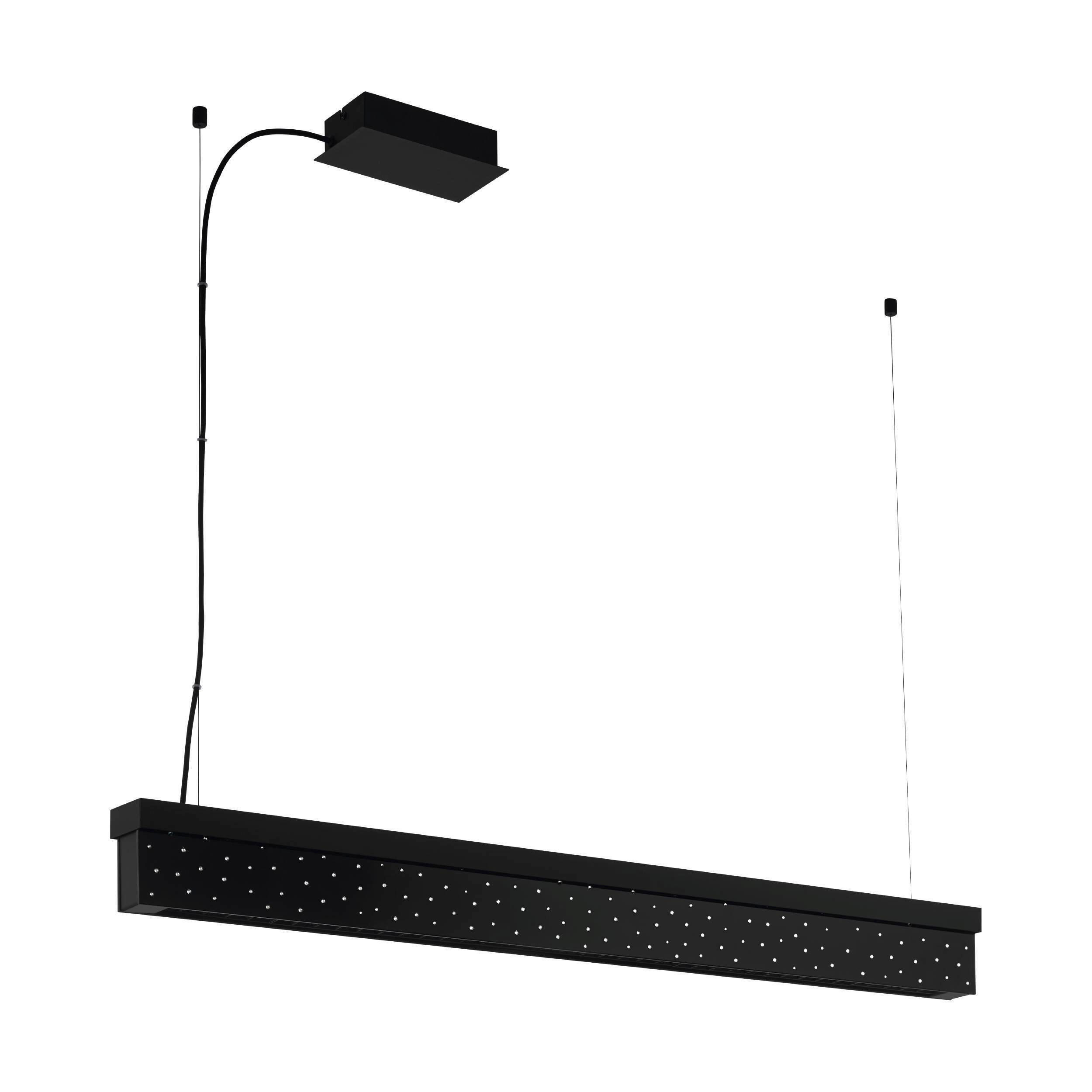 HÄNGELEUCHTE 117/6,5/150 cm    - Schwarz, Design, Glas/Metall (117/6,5/150cm) - Eglo