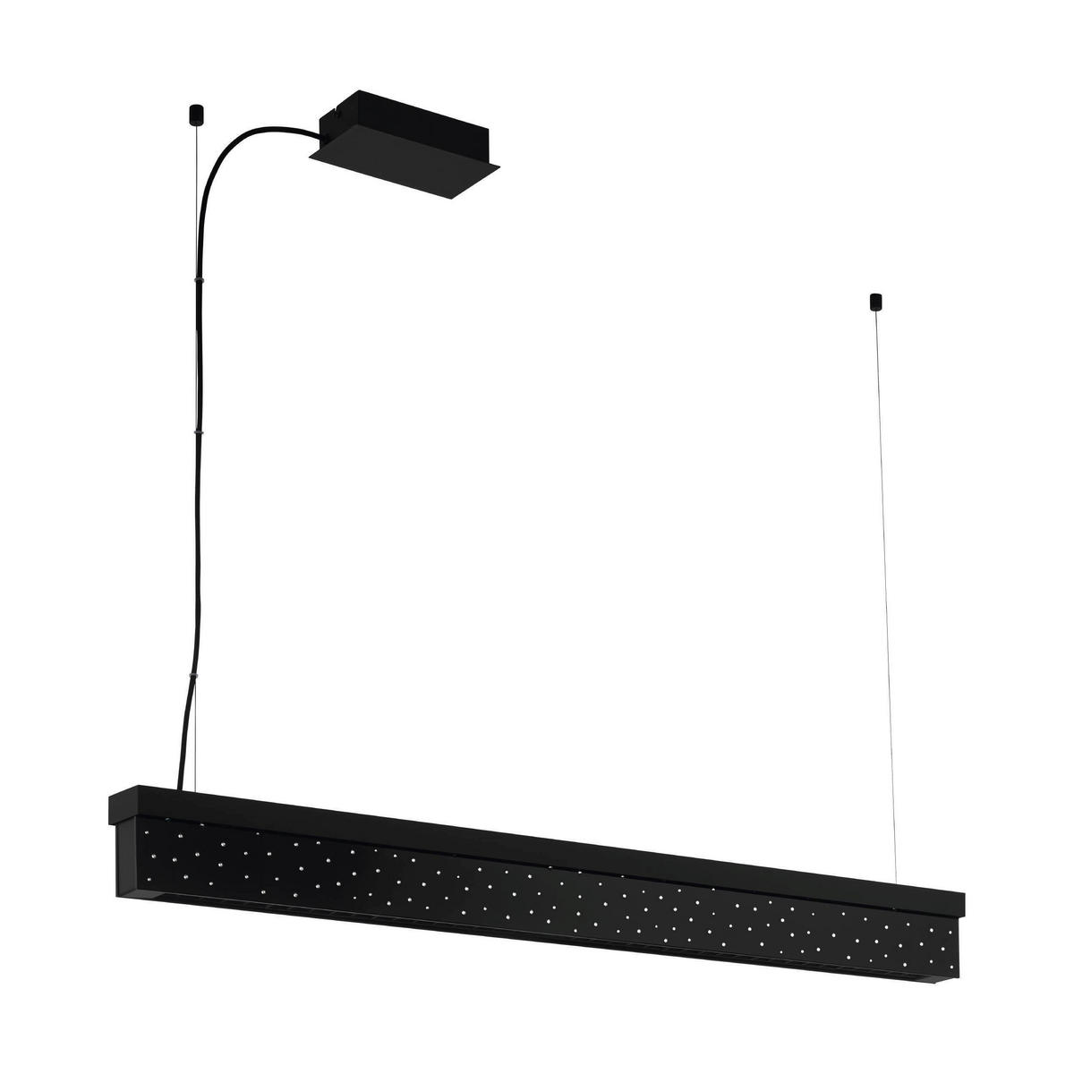 HÄNGELEUCHTE 117/6,5/150 cm    - Schwarz, Design, Glas/Metall (117/6,5/150cm) - Eglo