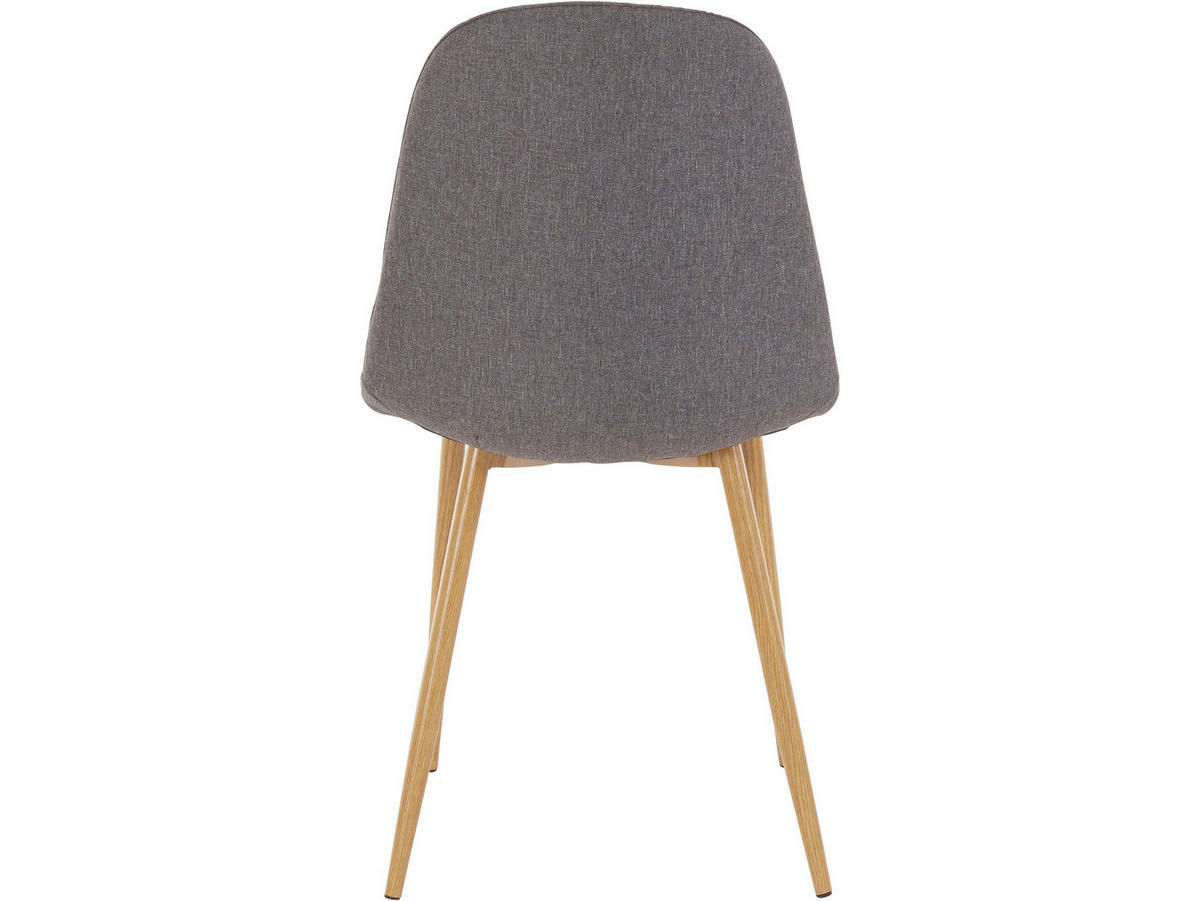 STUHL-SET Anthrazit  - Eichefarben/Anthrazit, Design, Textil/Metall (44/87/52cm) - MID.YOU