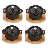 KOCHTOPFSET 4-teilig  - Schwarz, Basics, Metall (13/10/5cm) - Echtwerk