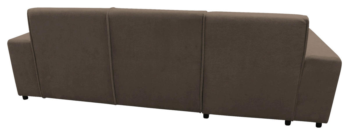 ECKSOFA Braun Struktur, Bouclé  - Schwarz/Braun, Design, Kunststoff/Textil (175/270cm) - MID.YOU