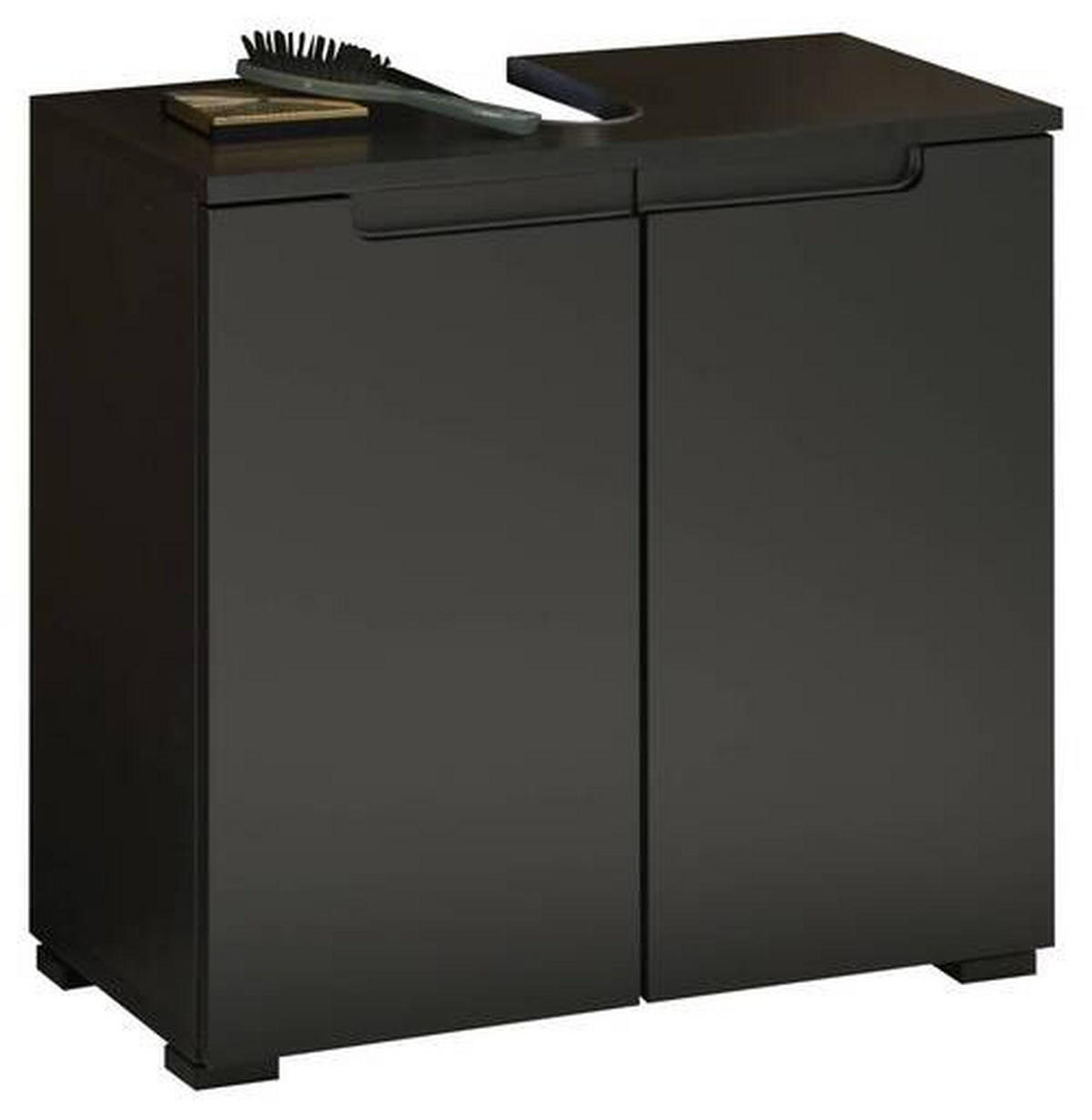 WASCHBECKENUNTERSCHRANK 60/57/32 cm  - Schwarz, Modern, Holzwerkstoff/Kunststoff (60/57/32cm) - MID.YOU