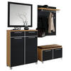 GARDEROBE 5-teilig  in 175/195/40 cm  - Hellbraun/Eichefarben, Design, Glas/Holz (175/195/40cm)
