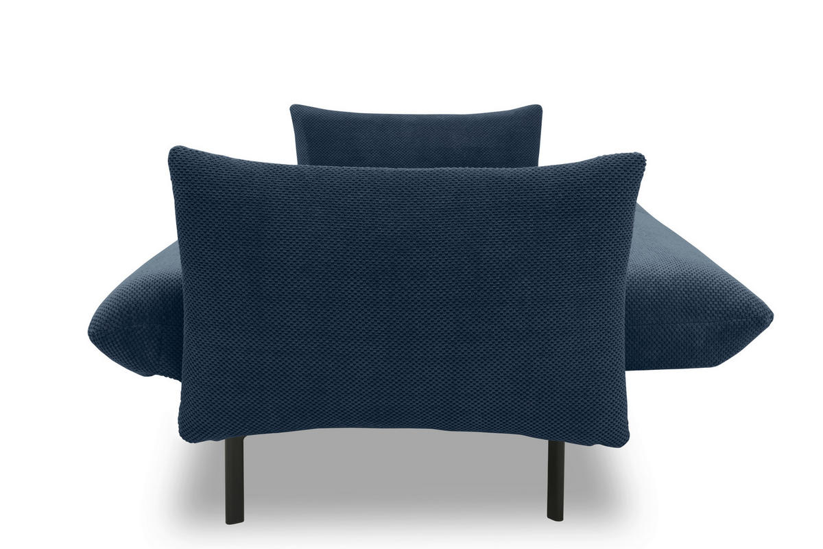 SCHLAFSOFA in Mikrofaser Blau  - Blau/Schwarz, Design, Textil/Metall (234/102/95cm) - MID.YOU