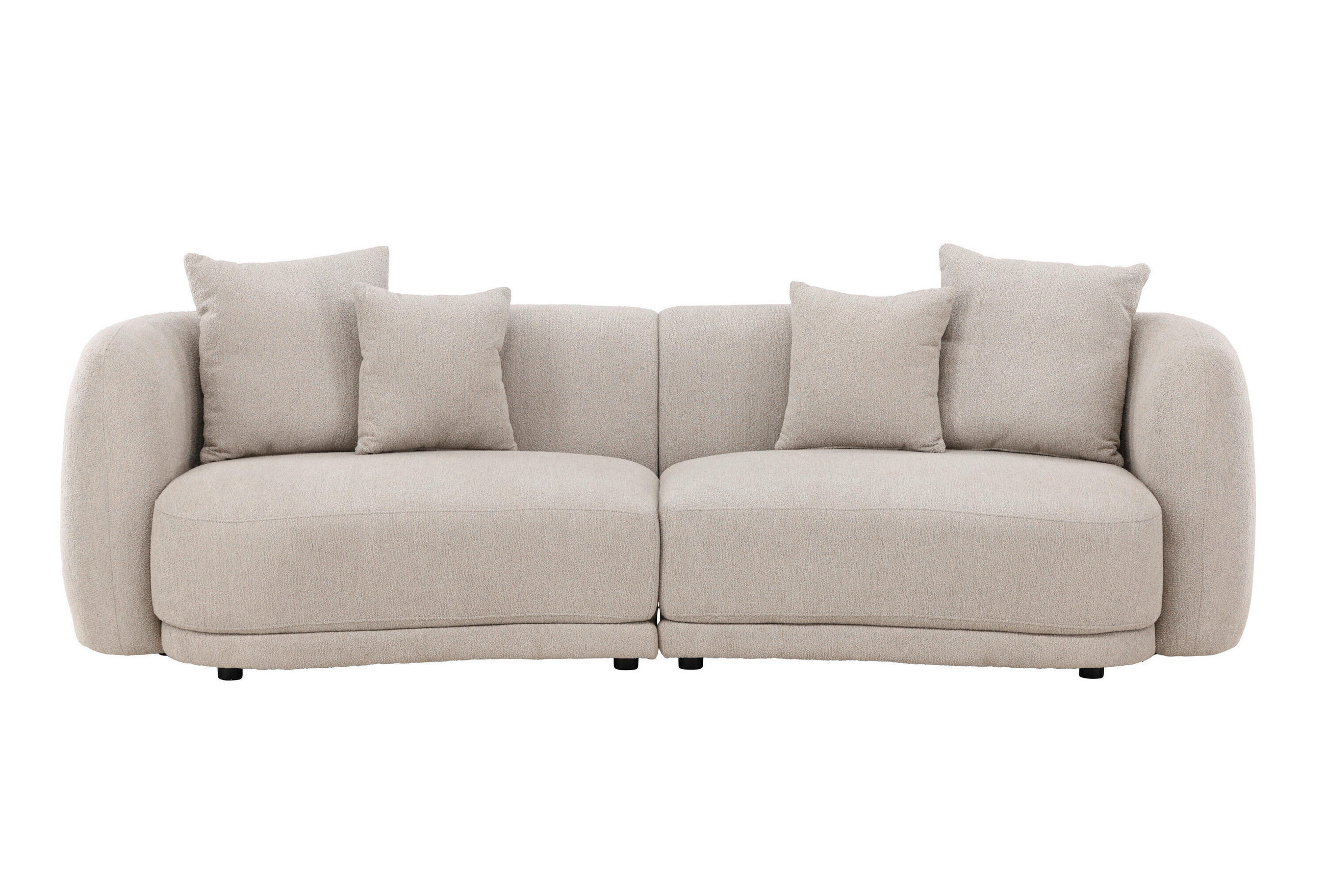 2-SITZER-SOFA Beige  - Beige, MODERN, Kunststoff/Textil (135/74/92cm) - Livetastic