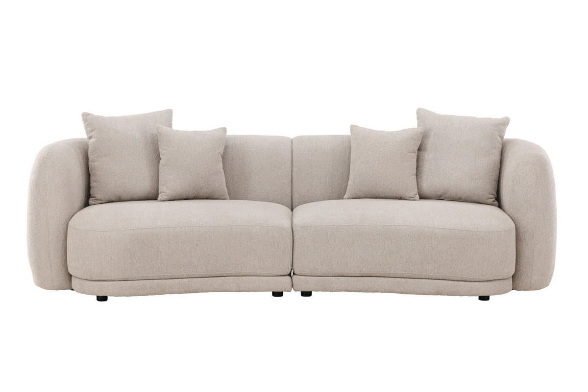 2-SITZER-SOFA Beige  - Beige, MODERN, Kunststoff/Textil (135/74/92cm) - Livetastic