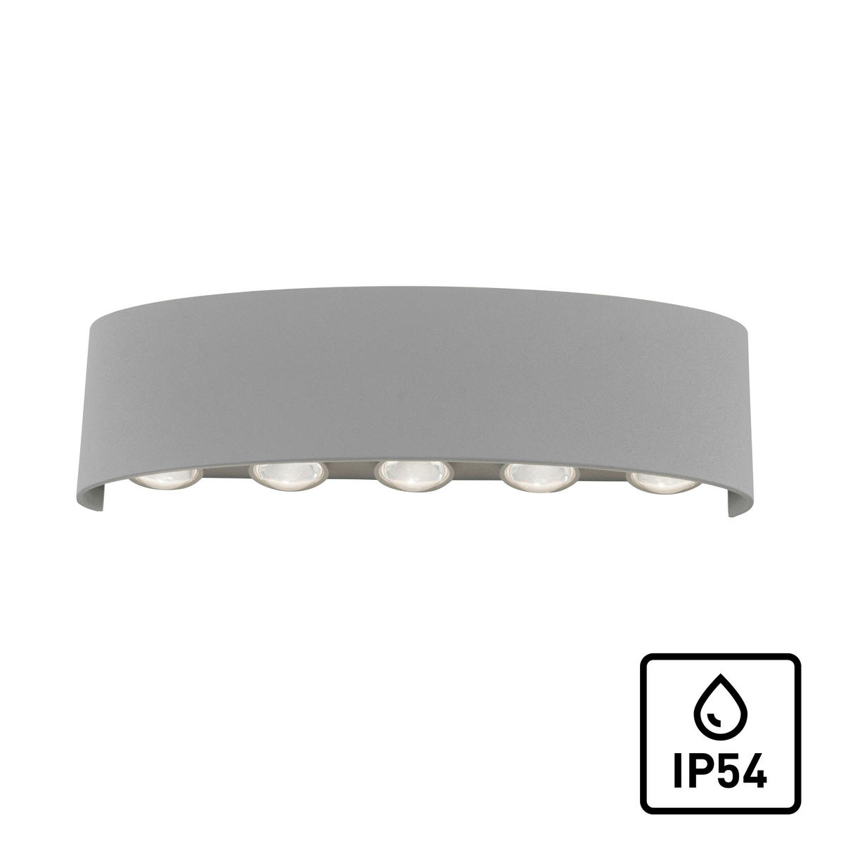 LED-WANDLEUCHTE Carlo 27/4,7/8 cm   - Silberfarben, Design, Metall (27/4,7/8cm) - Paul Neuhaus