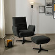 SESSEL in Teddystoff Anthrazit  - Anthrazit/Schwarz, Design, Textil/Metall (60/94/86cm) - Dieter Knoll