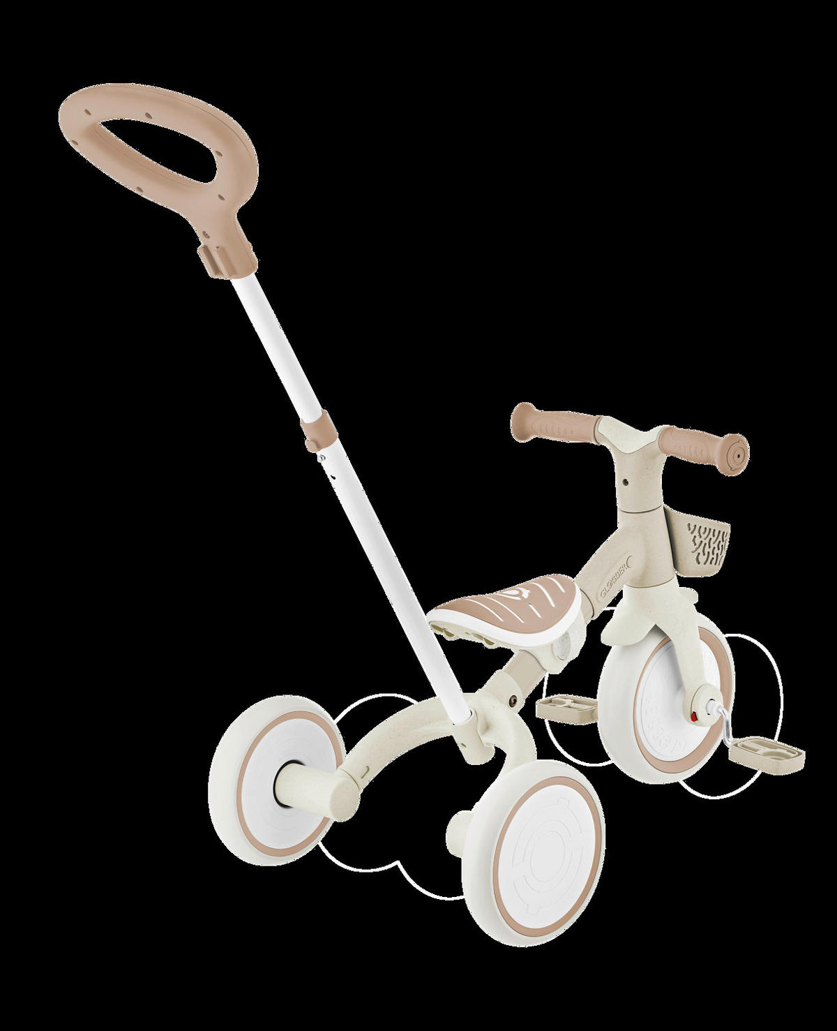 DREIRAD LEARNING TRIKE 2in1 PLUS ECO  - Taupe, Basics, Kunststoff (62,2kg) - GLOBBER