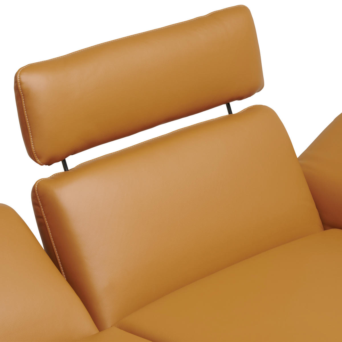 ECKSOFA in Echtleder Bernsteinfarben  - Beige/Bernsteinfarben, Design, Leder/Metall (239/152cm) - Koinor