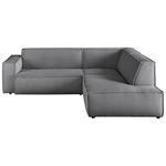 ECKSOFA  in Cord Dunkelgrau  254/224 cm  - Dunkelgrau/Schwarz, KONVENTIONELL, Kunststoff/Textil (254/224cm) - Hom`in