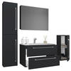 BADEZIMMER  in 127 cm  - Schwarz/Weiß, MODERN, Keramik/Holzwerkstoff (127cm) - MID.YOU