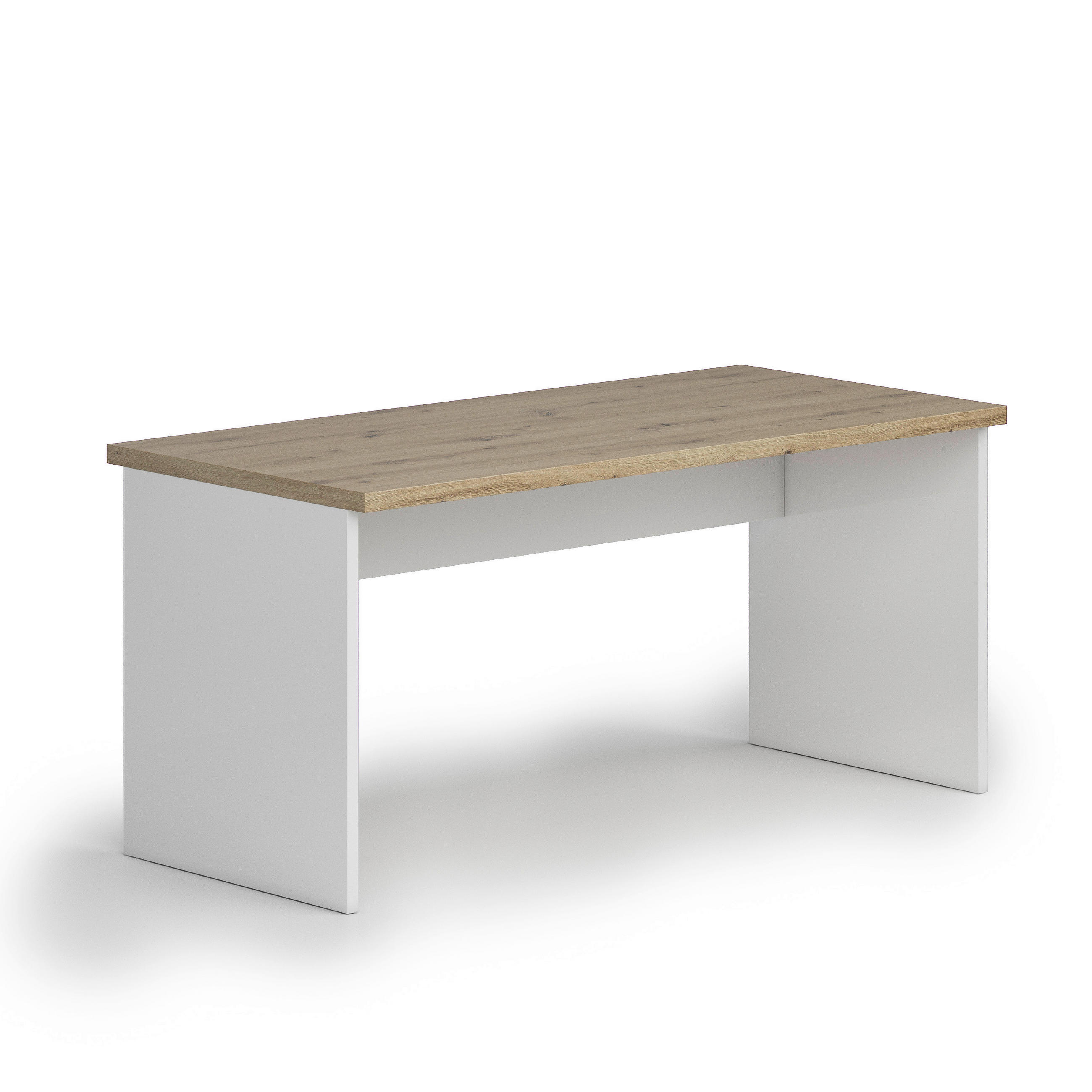 PISAĆI STOL  bijela, boje hrasta  drvni materijal  - bijela/boje hrasta, Design, drvni materijal (160/75/75cm)