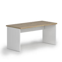 PISAĆI STOL  bijela, boje hrasta  drvni materijal  - bijela/boje hrasta, Design, drvni materijal (160/75/75cm)