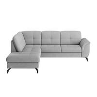 ECKSOFA ZORA E Grau Flachgewebe  - Schwarz/Grau, MODERN, Textil/Metall (212/244cm) - Sit & More