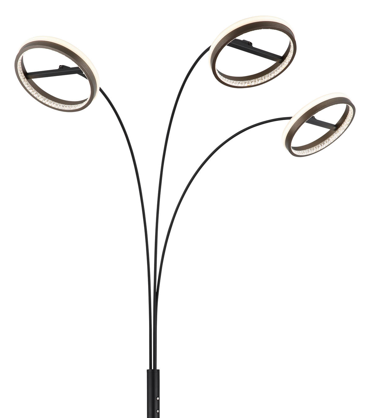 LED-GOLVLAMPA DELLA 83,7/102,3/190,2 cm    - klar/vit, Design, metall/plast (83,7/102,3/190,2cm) - Globo