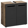 WASCHBECKENUNTERSCHRANK 60/62/31 cm  - Eichefarben/Schwarz, Basics, Holzwerkstoff/Kunststoff (60/62/31cm) - MID.YOU