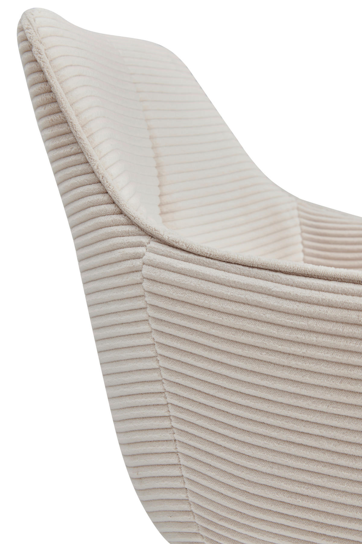 ARMLEHNSTUHL-SET 2 Stück  in Stahl Mikrofaser, Feincord  - Beige/Schwarz, MODERN, Textil/Metall (55/85/61cm) - MID.YOU