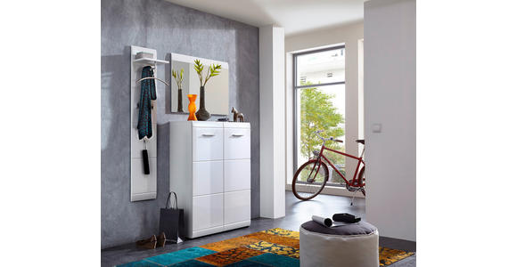 GARDEROBE 3-teilig in 135/200/36 cm - Weiß, Design, Holzwerkstoff (135/200/36cm) - Carryhome