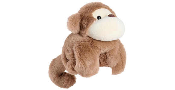 KUSCHELTIER Klammertier Affe 24 cm - Braun, Basics, Textil/Metall (24cm) - My Baby Lou