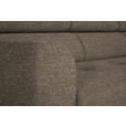 ECKSOFA in Chenille Hellbraun  280/205 cm  - Hellbraun/Schwarz, Design, Textil/Metall (280/205cm) - Xora