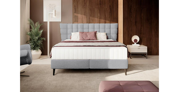 BOXSPRINGBETT 180/200 cm in Greige - Greige/Schwarz, Design, Holz/Holzwerkstoff (180/200cm) - Esposa