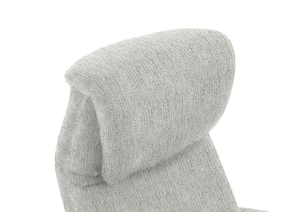 RELAXSESSEL in Textil Silberfarben  - Silberfarben/Schwarz, Design, Textil/Metall (77/115/89cm) - Pure Home Comfort