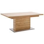 ESSTISCH in Holzwerkstoff 140-220/90/77 cm  - Eichefarben/Silberfarben, KONVENTIONELL, Holzwerkstoff (140-220/90/77cm) - Cantus