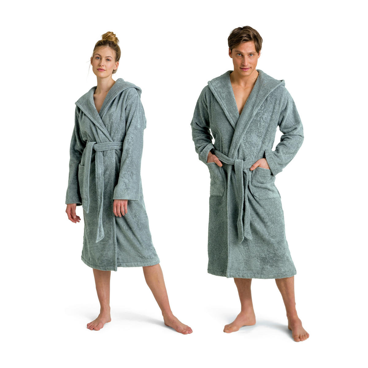 BADEMANTEL S Unisex  - Mintgrün, Basics, Textil (Snull) - Moeve