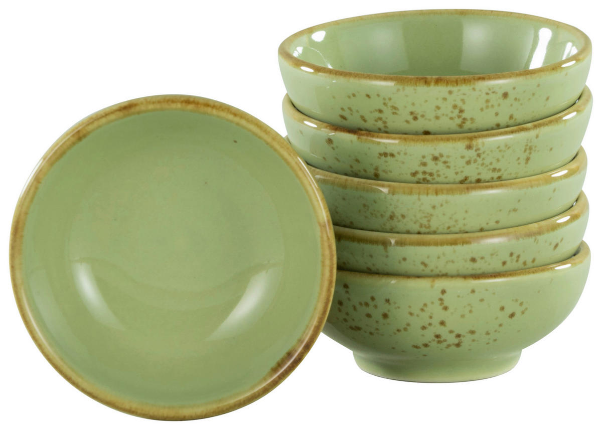 DIPSCHALENSET 8 cm  - Grün, Trend, Keramik (8cm) - Creatable