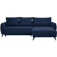 HÖRNSOFFA i struktur, plysch mörkblå  - svart/mörkblå, Design, metall/textil (287/197cm) - Livetastic