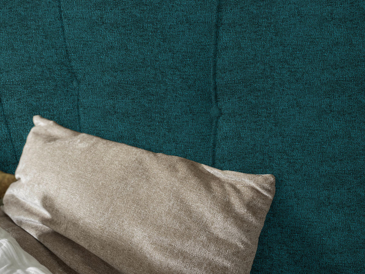 BOXSPRINGBETT 180/200 cm  in Petrol, Wildeiche  - Wildeiche/Petrol, Natur, Holz/Textil (180/200cm) - Valnatura