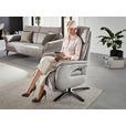 RELAXSESSEL in Textil Hellgrau  - Hellgrau/Schwarz, KONVENTIONELL, Textil/Metall (70/117/85cm) - Dieter Knoll