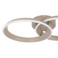 LED-DECKENLEUCHTE Velora 53,5/33/9,3 cm  - Sandfarben, Design, Kunststoff/Metall (53,5/33/9,3cm) - Dieter Knoll