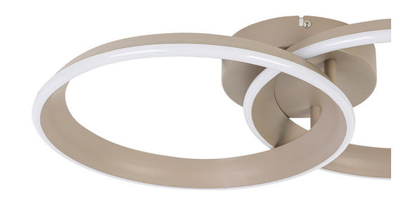 LED-DECKENLEUCHTE Velora 53,5/33/9,3 cm  - Sandfarben, Design, Kunststoff/Metall (53,5/33/9,3cm) - Dieter Knoll