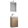 GÄSTEBAD - Weiss/Sonoma Eiche, Modern, Keramik/Holzwerkstoff (41cm) - MID.YOU