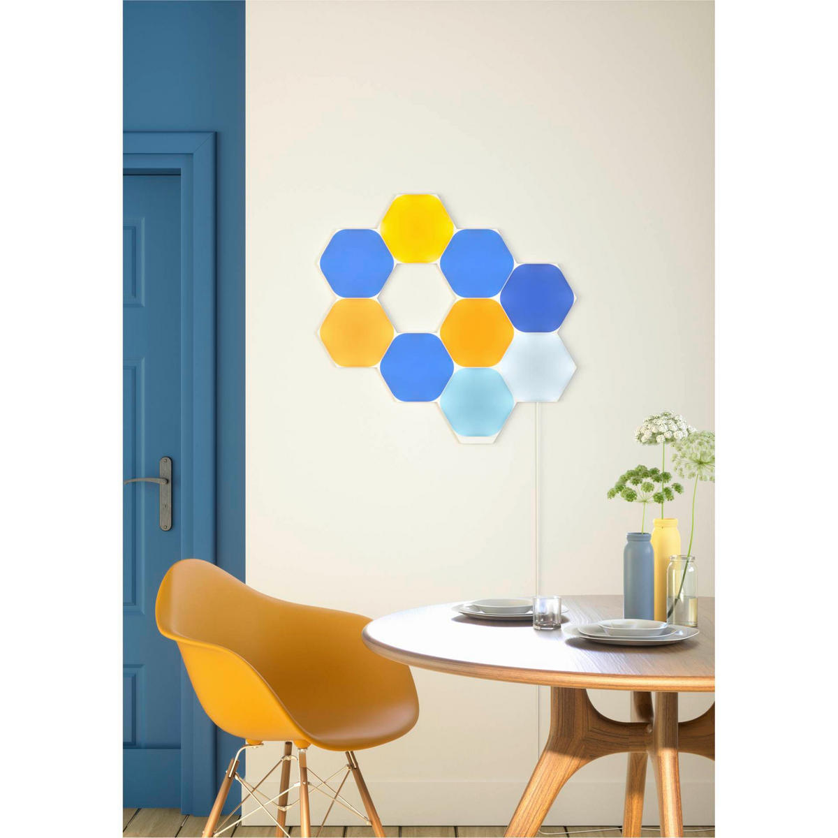 NANOLEAF HEXAGONS 9ER NANOLEAF SHAPES 23/0,6/20 cm   - Weiß, Basics, Kunststoff (23/0,6/20cm)