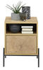NACHTSCHRANK 44/55/40 cm  - Eichefarben/Schwarz, Design, Metall (44/55/40cm) - Carryhome