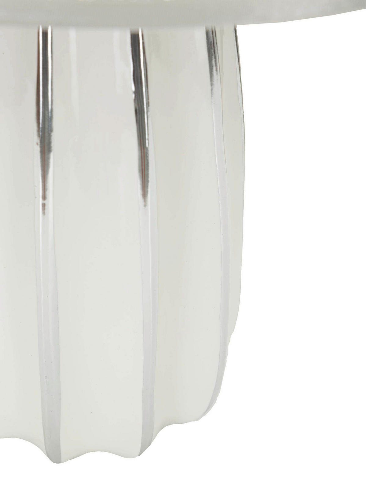 TISCHLEUCHTE   - Silberfarben/Weiß, Basics, Keramik/Textil (30/30/45cm)