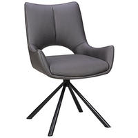 STUHL - Dunkelgrau/Schwarz, Design, Textil/Metall (57/88,5/62cm) - Carryhome