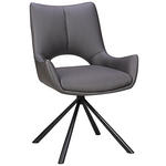 STUHL - Dunkelgrau/Schwarz, Design, Textil/Metall (57/88,5/62cm) - Carryhome