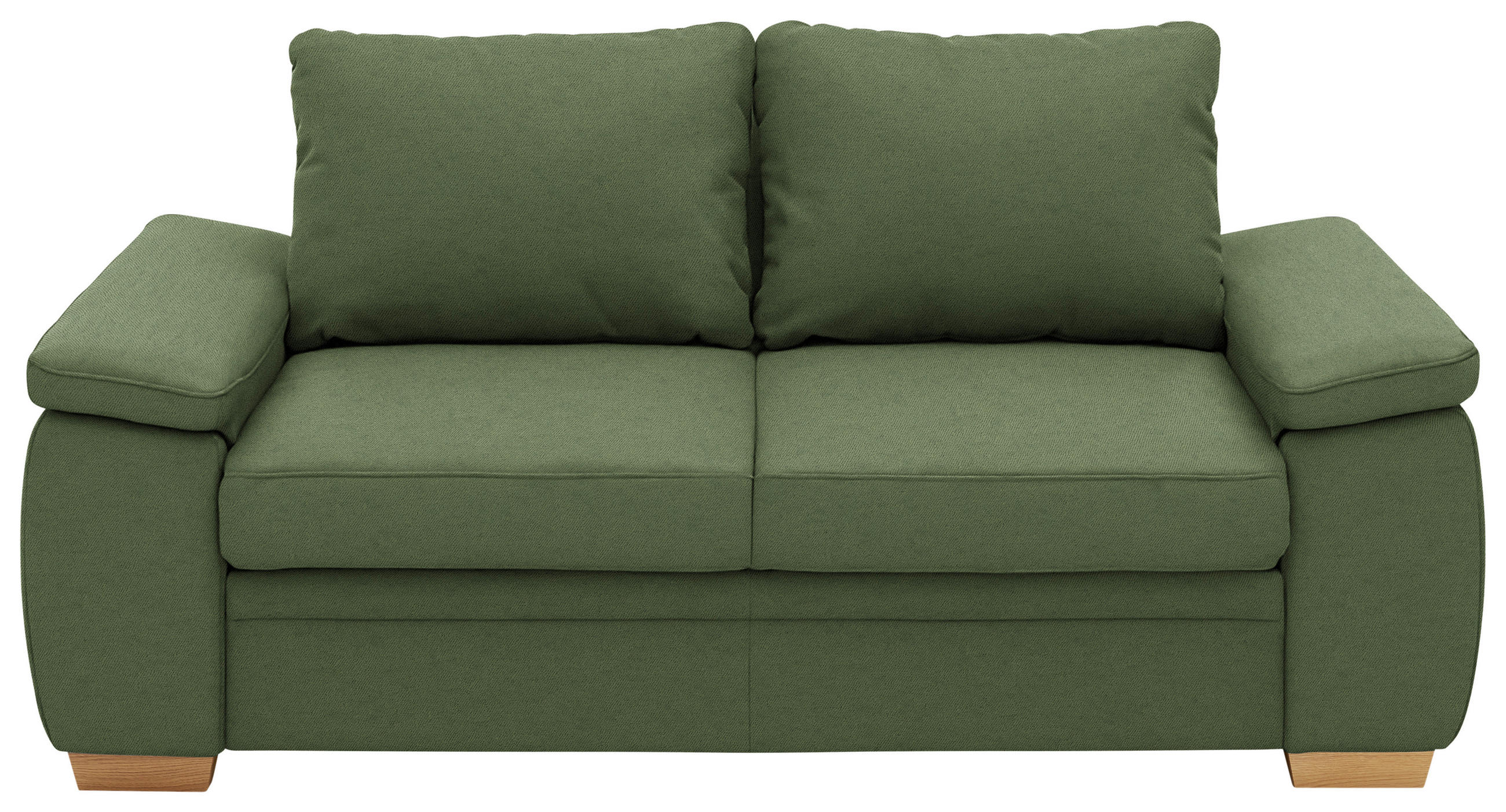 SCHLAFSOFA Chenille Grün  - Eiche Bianco/Grün, KONVENTIONELL, Holz/Textil (166/90/100cm) - Beldomo Style