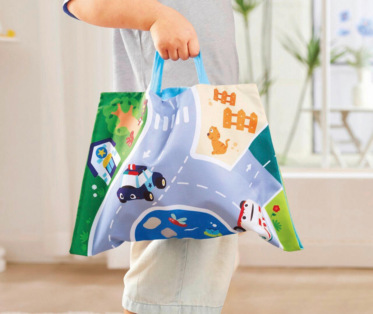 SPIELFAHRZEUG - Blau/Hellrot, Basics, Kunststoff/Textil (38/25/9,5cm) - Hape