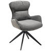 ARMLEHNSTUHL  in Eisen Cord  - Schwarz/Grau, LIFESTYLE, Textil/Metall (58/88/68cm) - MID.YOU